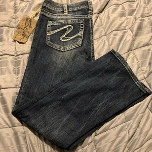 Silver jeans for women